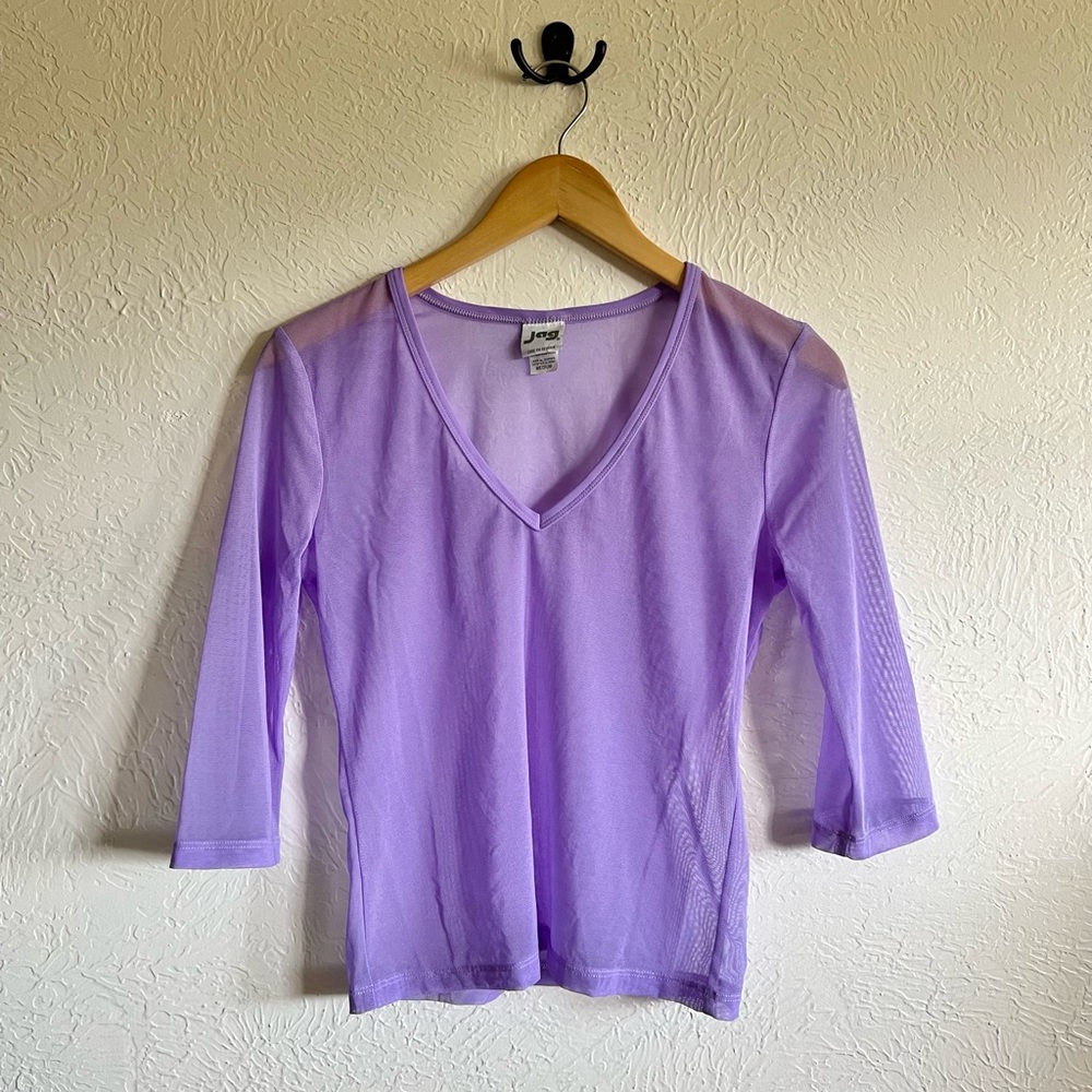 Vintage Y2K Jag Sheer Lilac Purple Top